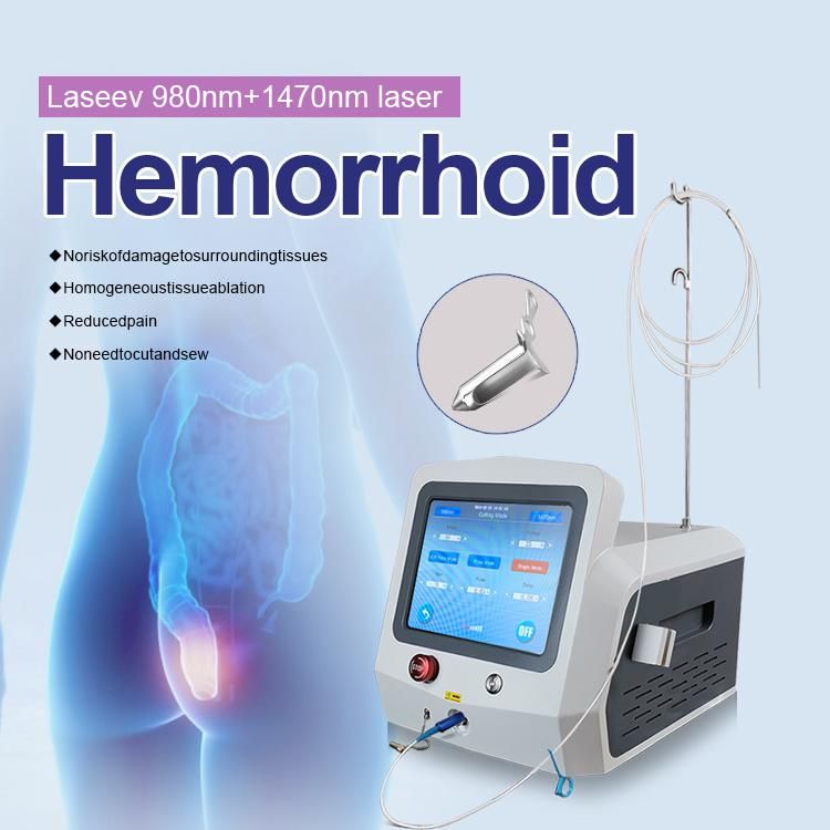 Hemorrhoid Treatment Laser Diode Laser 980nm 1470nm for Hemorrhoids