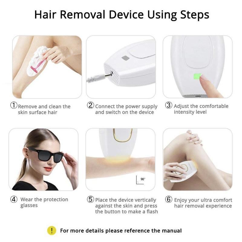 Portable Women Home Handset IPL Laser Hair Removal Apparatus for Arm Leg Armpit