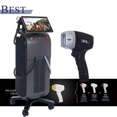 New Technology 3 Wavelength Diode Hair Removal Laser Diode 808 Hair Removal
