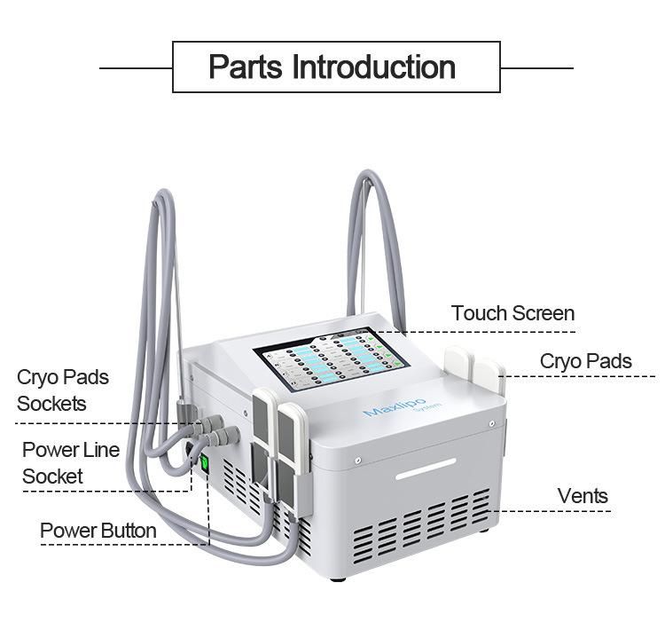 Portable Cryotherapy Body Slimming Beauty Machine with Four Cryo Cooling Pads