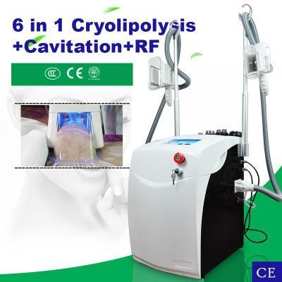 Portable 6 in 1 Weight Loss Beauty Equipment Cavitation RF Cryolipolysis Slimming Machine