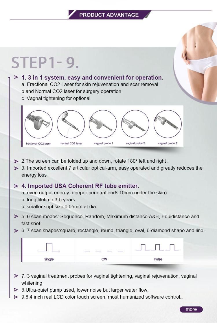 Fractional CO2 Laser Machine for Scar and Pigment Removal