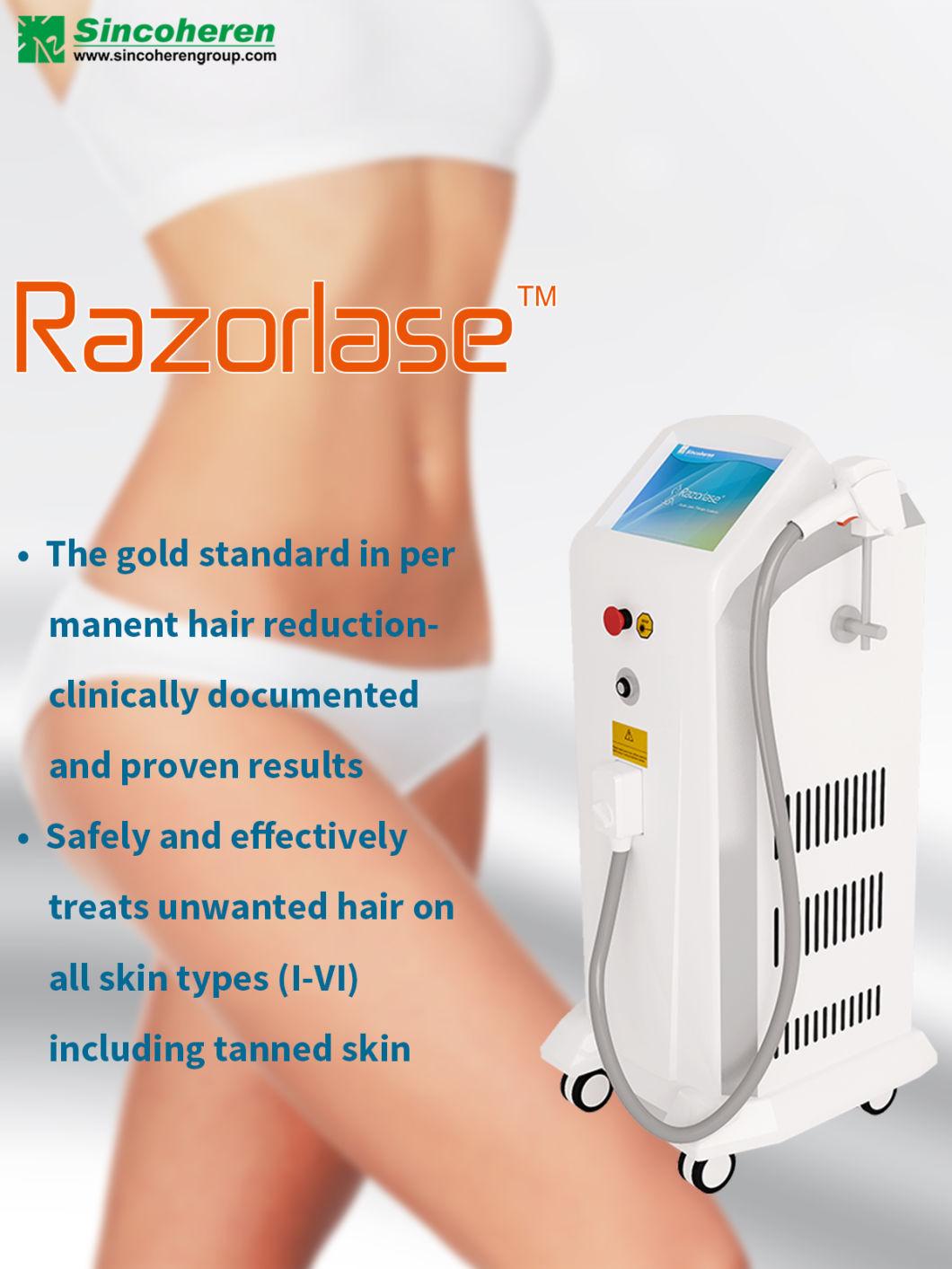 Razorlase Diode Laser 755 808 1064 Qcw Laser Diode Bar Fiber Diode Laser Hair Removal for Man and Woman