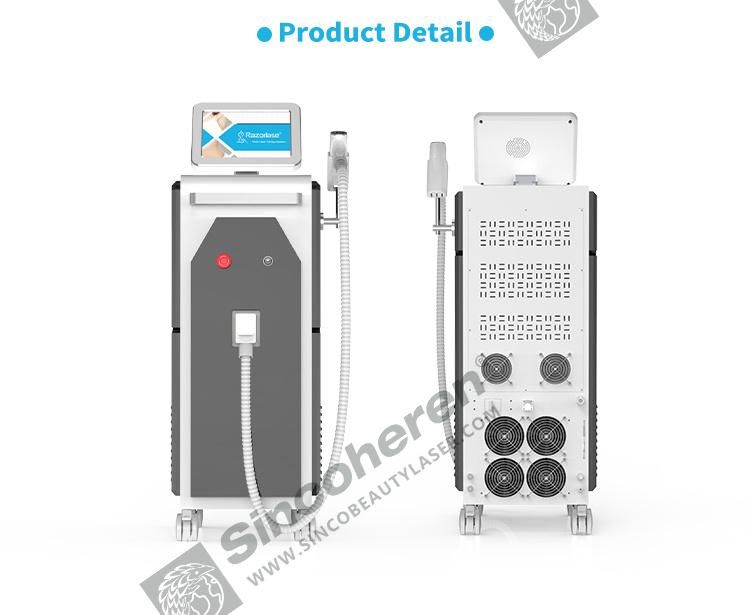 High Quality 1200W 808nm Diode Laser Hair Remover Permanent 755 808 1064 Diode Laser Hair Removal Machine