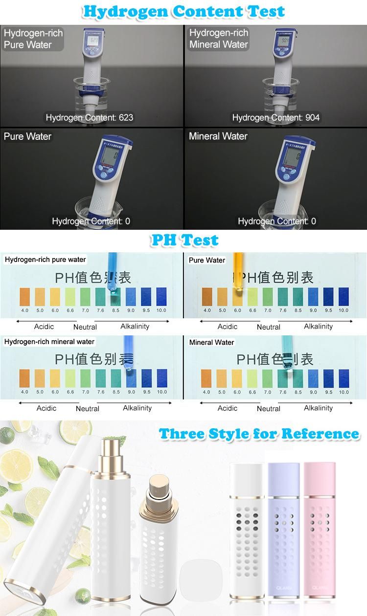 Hydrogen Water Spray Healthy Life Keep Moisture Anti-Aging Above 1000ppb Hydrofen Facial Sprayer