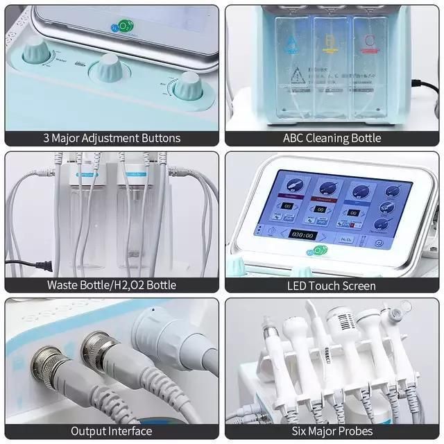 Small Bubble H2O2 Facial Hydra 6 in 1 Hydrogen Oxygen Deep Cleansing Machine