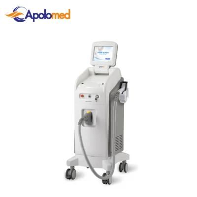 808nm Diode Laser Vertical Apolomed Beauty 755+808+1064 Diode Laser Hair Removal Machine