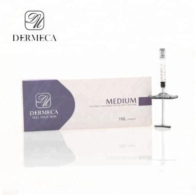 CE Approved Dermeca Cosmetic Crosslinked Hyaluronic Acid Injection Dermal Filler Injectable 2ml Lip Filler