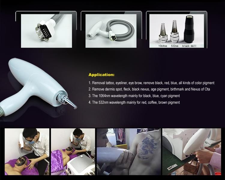 Effective Q Switch ND YAG Laser Tattoo Removal Beauty Machine