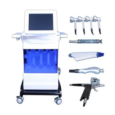 Multifunction 5 Handles Hydra +Oxygen+Bio+Skin Scrubber+PDT Facial Machine