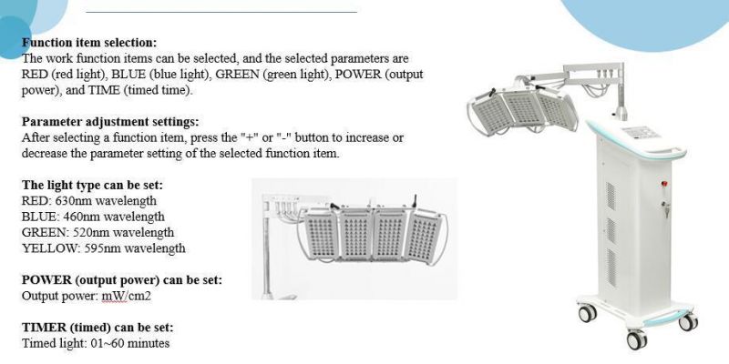 Medical Ce Approved Professional PDT LED Bio-Light Therapy Machine