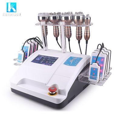 40K Vacuum Cavitation System RF Body Slimming Ultrasound 6 in 1 Fat Weight Loss Lipolaser Beauty Cellulite Reduction Machine