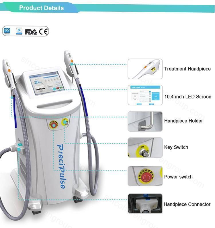 2 Handles IPL Laser Hair Removal Machine for Skin Care Skin Rejuvenation Mutifunction Attract Clients for New Open Clinic