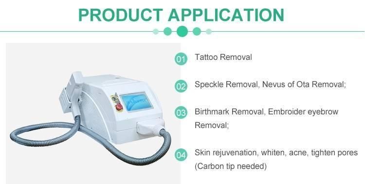 Competitive Price Portable Ndyag Laser Q Switch ND YAG Laser Tattoo Birthmarks Pigment Removal Machine for Med Salon