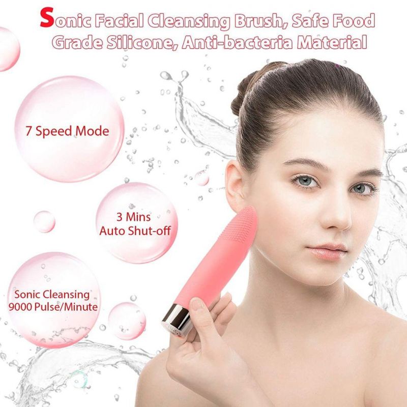 Electric Waterproof Rechargeable Silicone Facial Brush