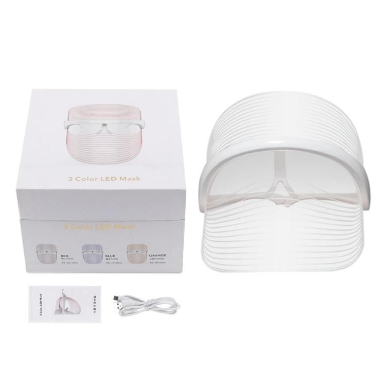 Transparent LED Facial Beauty Mask with 3 LED Colors