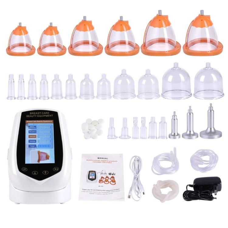 OEM Micro Current Red LED Body Slimming Breast Enlargement Pump Butt Lift Vacuum Therapy Machine Breast Enhancement