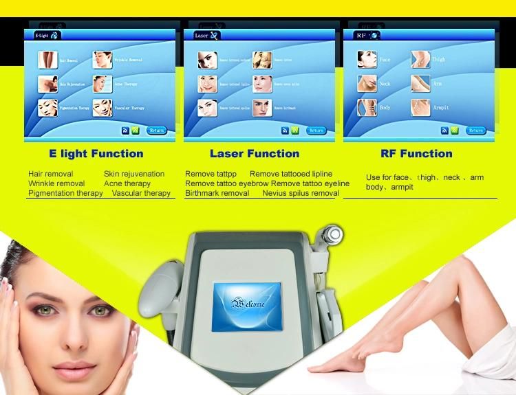 Elight IPL RF Laser Machine for Hair Removal and Skin Rejuvenation