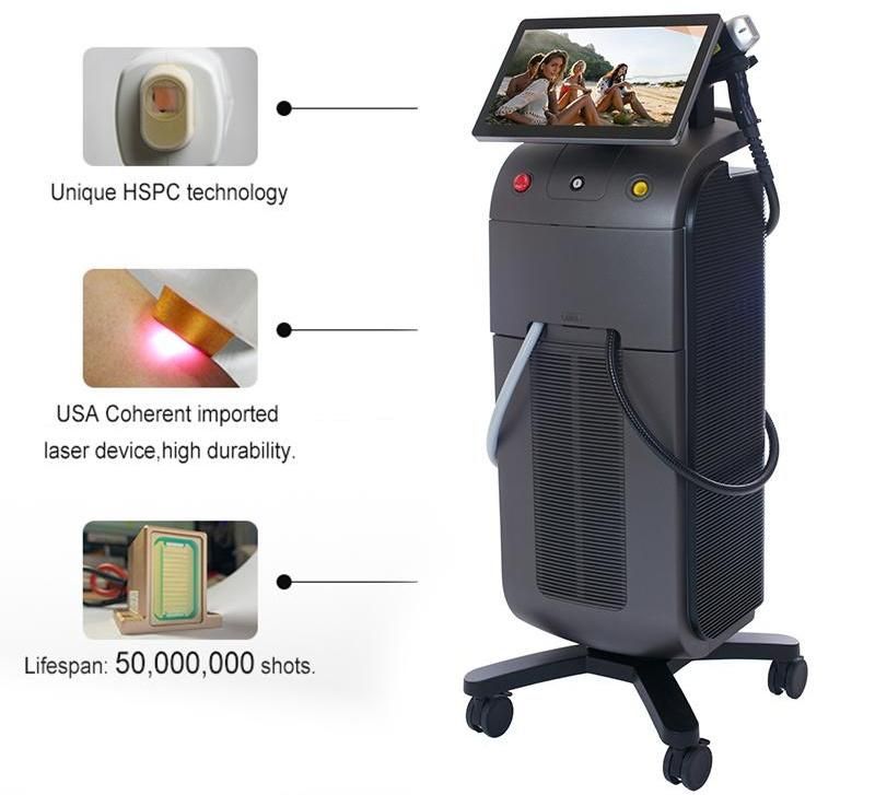 Big Spot SPA Salon Use 3 Wavelength 1064 755 808nm Diode Laser Hair Removal Machine Price