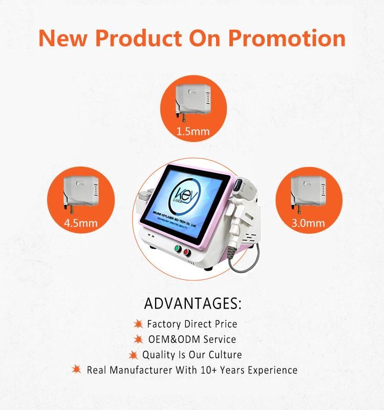 2022 Promotion Price 3D Hifu Face Lift Wrinkle Removal Skin Rejuvenation Machine at Home Beauty Machine Price