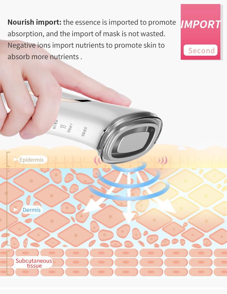 Olansi Multi-Funtion EMS Device Face Brush Cleansing Wireless Skin Whitening Face Cleanser
