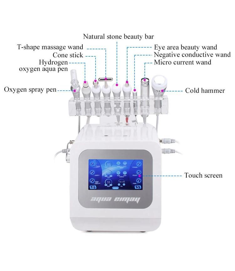 Wholesale Portable 9 in 1 Multifunctional Oxygen Spray Vacuum Dermabrasion Skin Rejuvanation Tightening Hydrafacial Beauty Machine