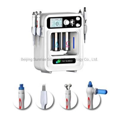 Hydro Facial Skin Peeling System 4 Handles 4 in 1 Non-Invasive Hydra Wrinkle Removal Anti-Aging Spray Gun Pores Shrinkle Machine