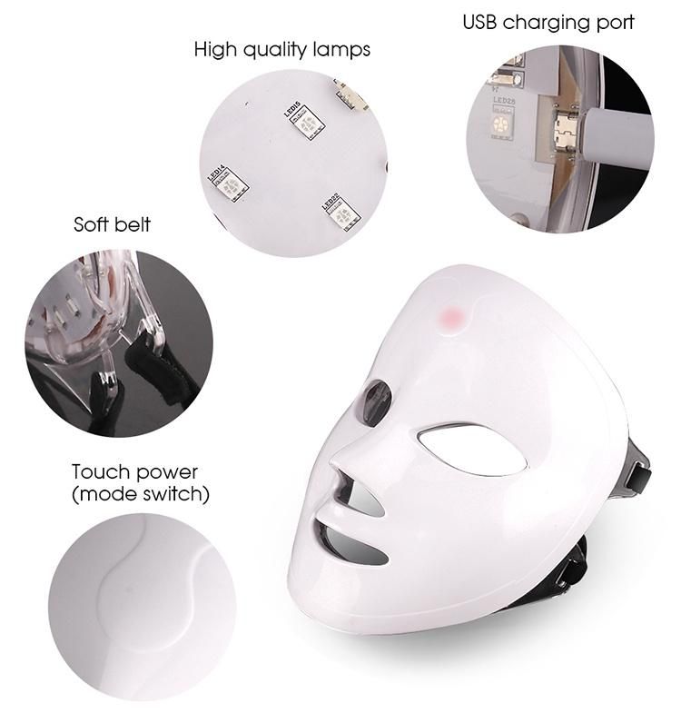 7 Colors PDT Facial Phototherapy Skin Rejuvenation LED Mask