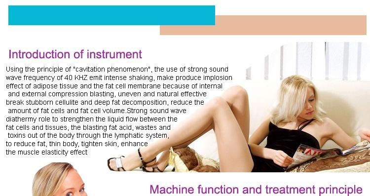 Portable Ultrasound 40K Cavitation Slimming Machine for Sale