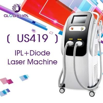 Shr 808nm Diode Laser 10 Bars IPL 2 in 1 Machine