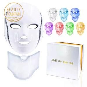 7 Colors Korean Photon Therapy Machine Light Therapy Acne Facial Mask Neck Beauty LED Face Mask