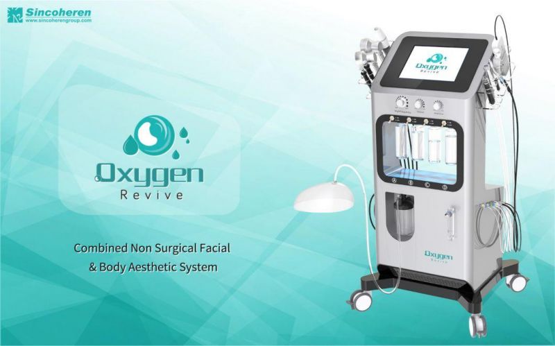 Factory Price CE Approved Oxygen Revive Dermabrasion Facial Skin Care Aqua Facial RF Ultrasonic Facial Deep Clean Beauty Salon Machine Bw