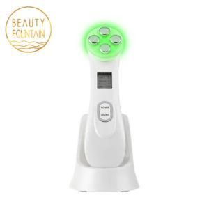 5 In1 Multifunctional High Frequency Skin Tightening EMS Colorful LED Light Therapy Skin Face Lift EMS Beauty Device