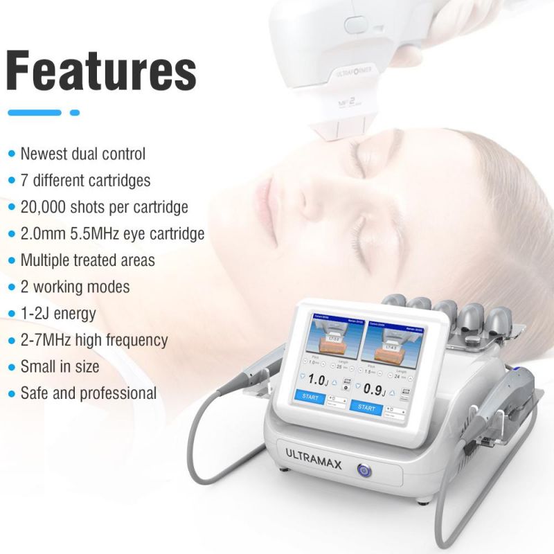 Portable 7D Hifu Face Machine with 2 Handles Dual Control