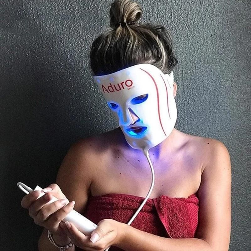 Aduro Home Use 7 Colors LED Light Therapy Mask Flexible Silicone LED Full Face Mask