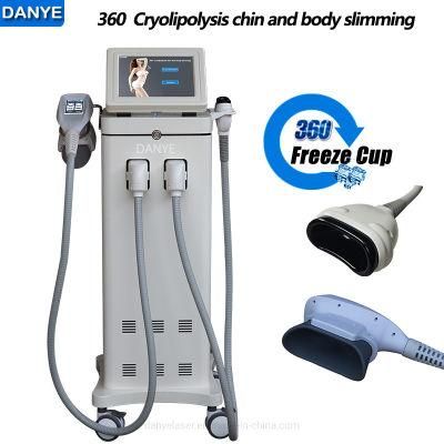 Weight Loss 360 Cryolipolysis Cellulite Reduction Machine Fat Freezing 2 Handles Simultaneous