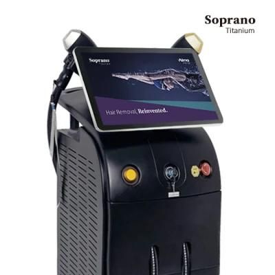 Factory Price New Style Alma Soprono Ice Platinum 808 Nm Diode Laser Permanent Hair Removal Machine Soprano Ice Platinum