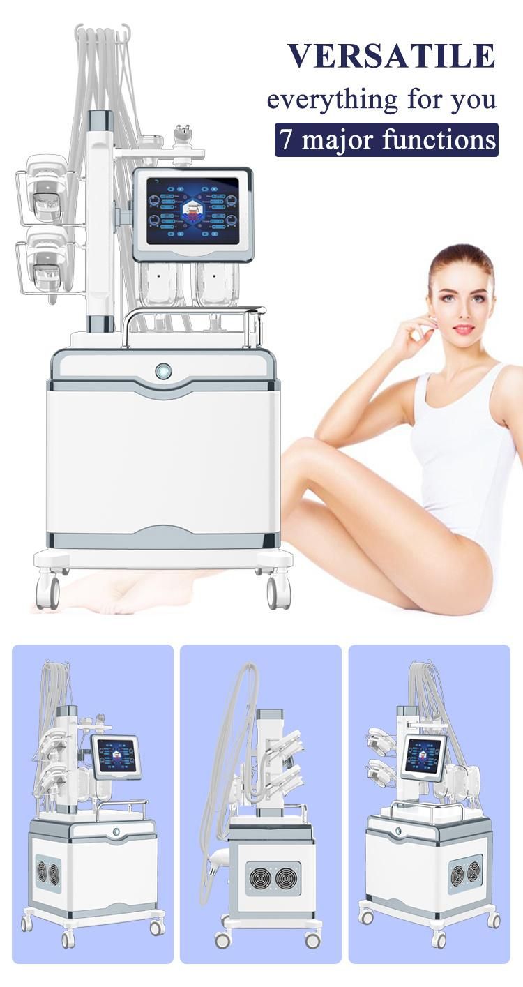 7 in 1 RF Cavitation Shockwave Therapy Crypolysis Fat Freezing Machine