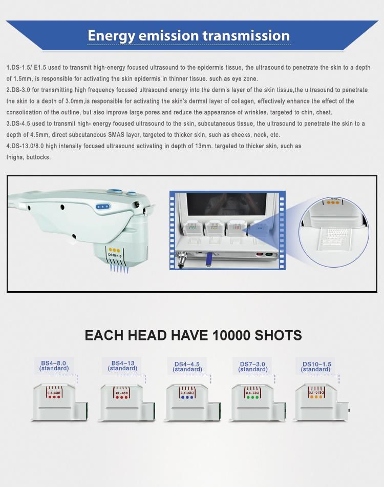 High Intensity Focused Ultrasound Hifu Anti-Wrinkle Beauty Machine Factory Price