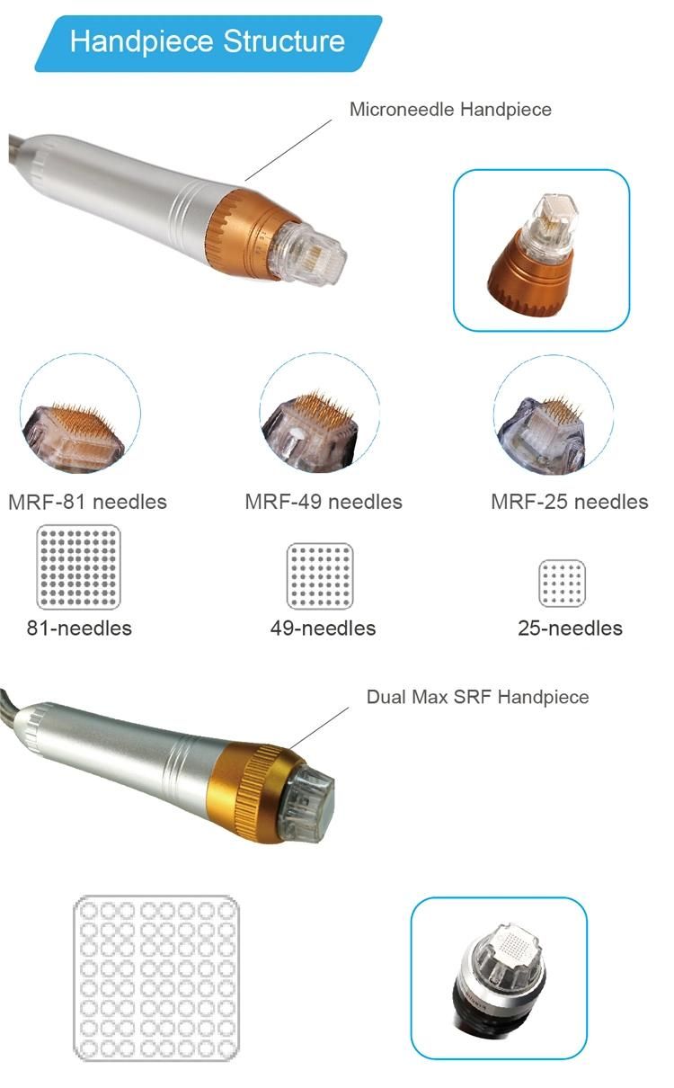 Portable Radio Frequency RF Needle Facelifting Fractional Microneedle Device