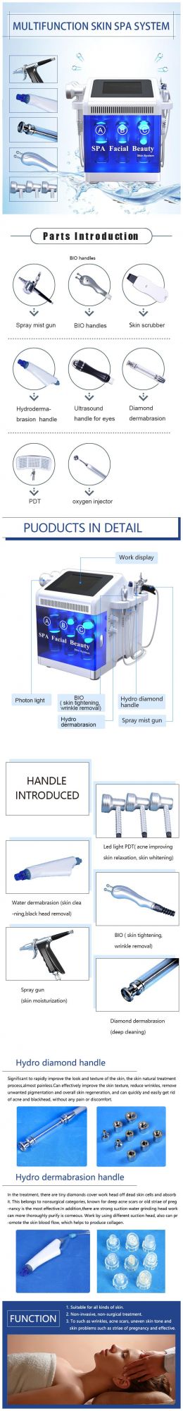 Multifunction Skin SPA Facial Cleaning Beauty Equipment for Skin Care