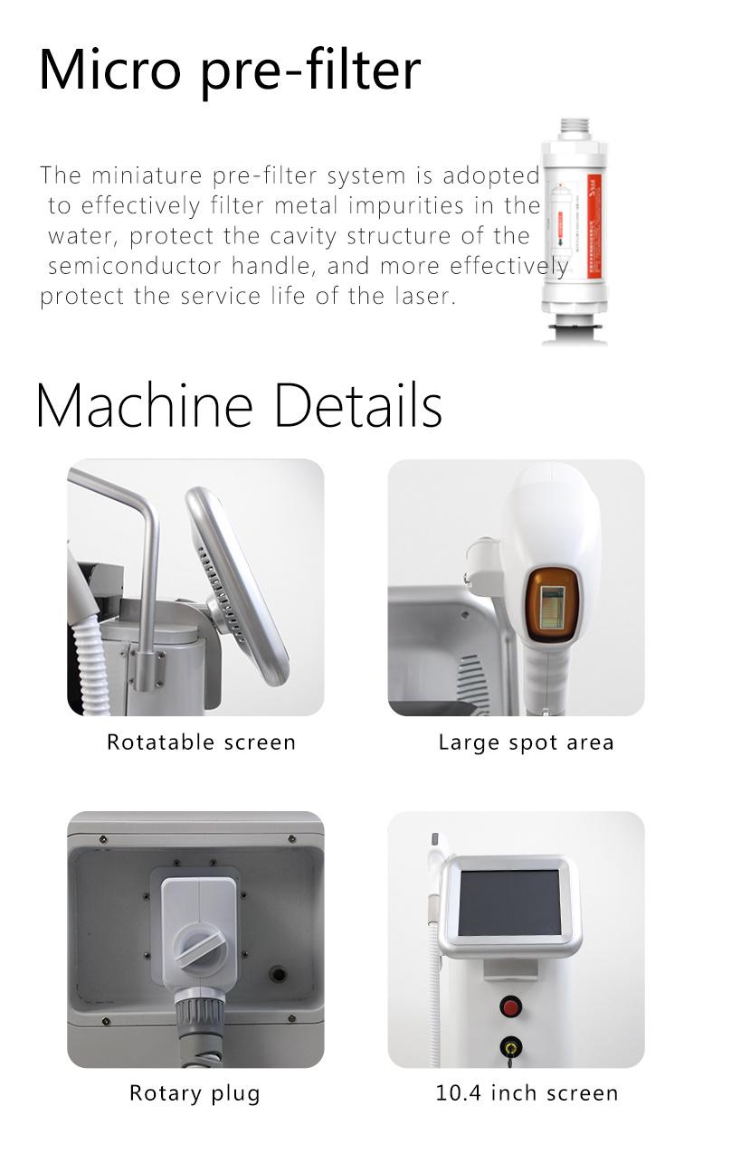 New Aesthetics Depilatory Beauty Equipment Laser Machine for Beauty Salon Use 3 Waves Diode Laser Hair Removal Machine