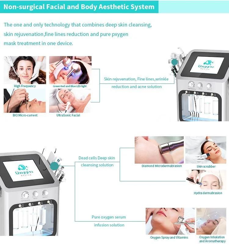 V-Professional Oxygen Spray Vitamins LED Therapy System Microdermabrasion Facial Machine