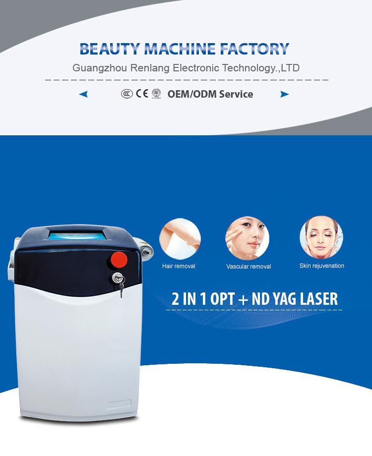 Beauty Laser 2 in 1 Shr Elight IPL Laser Hair Removal Machine IPL Hair Removal Portable