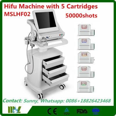 2017 Five Cartridges 50000shots 7MHz Hifu Beauty Machine/Hifu Machine Price