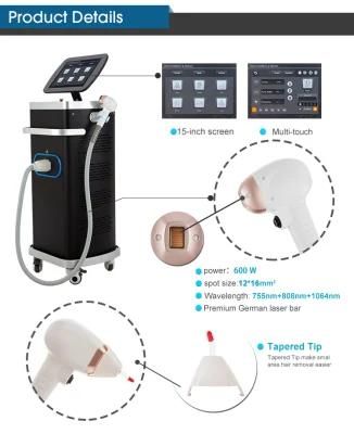 Diode Laser Hair Removal Machine with Three Waelength