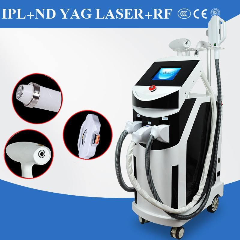 High Quality Stationary IPL Shr RF ND YAG Laser Beauty Machine for Hair Removal Tattoo Face Lifting