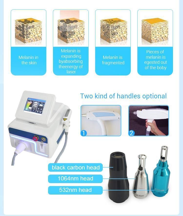 2021 Portable ND YAG Skin Whitening Remove Tattoo Laser Equipment