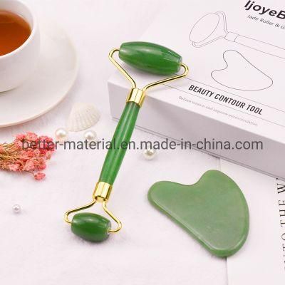 Best Selling OEM High Quality Private Label Anti Aging Natural Facial Pink Gua Sha Jade Roller for Face