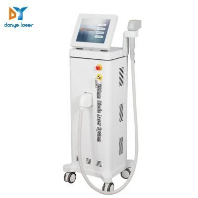 Popular Vertical 808 Diode Laser Hair Removal Equipment 808 Lasers Hair Removal Machine for All Skin Types